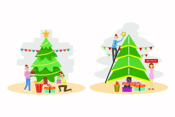 Christmas Celebration Decoration Set: A Festive Graphics and Illustrations Pack