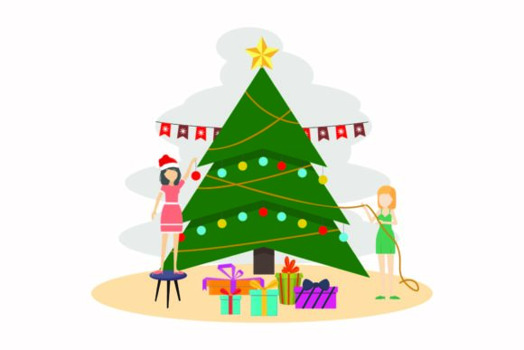 Christmas Celebration Tree Decoration: A Versatile Graphics Asset