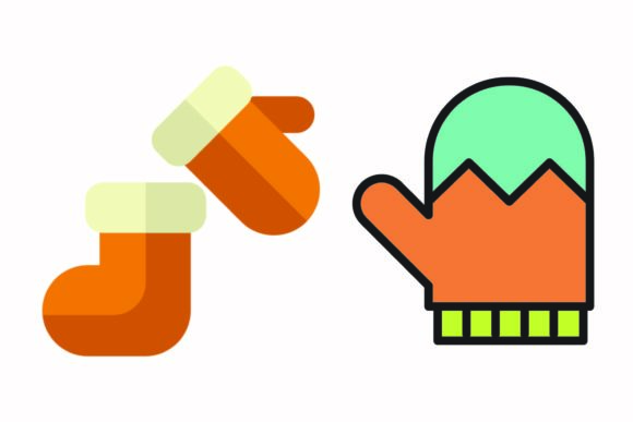 Christmas Gloves Illustration Vectors for Festive Branding