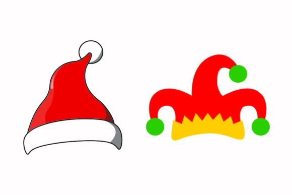Christmas Hat Fun Celebration Vector: A Festive Graphics Asset