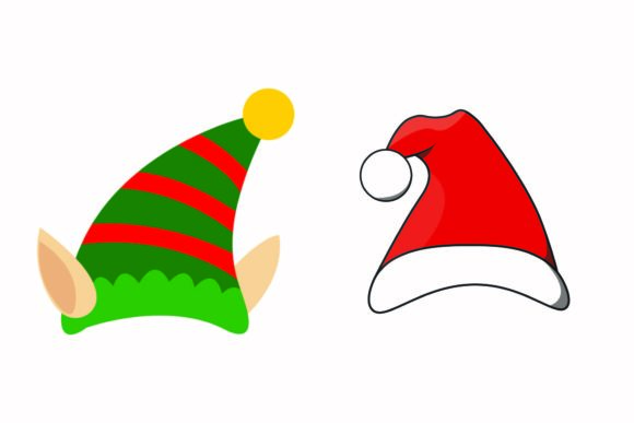 Christmas Hat Santa Costum Illustrations: A Festive Graphic Asset