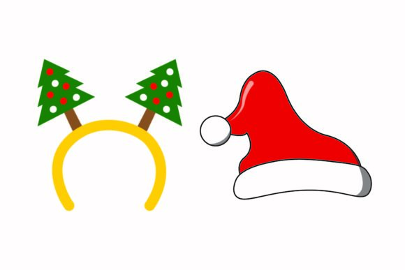 Christmas Headband Cute Party Vector: A Festive Embroidery Delight