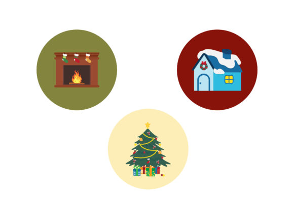 Christmas Icon Tree Vector Bundle: Perfect for Graphics & Illustrations