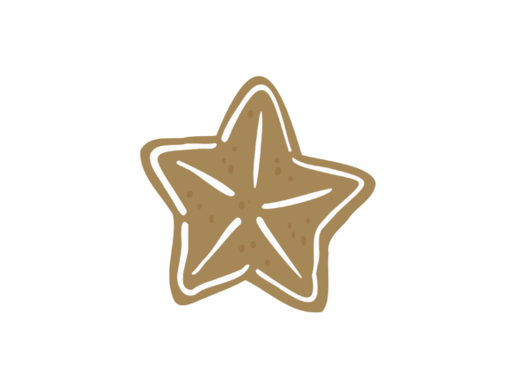 Christmas Illustration Brown Star Cookie: A Versatile Graphic for Holiday Campaigns