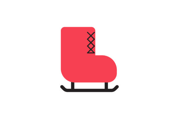 Christmas Illustration Ice Skating: A Festive Graphics Asset