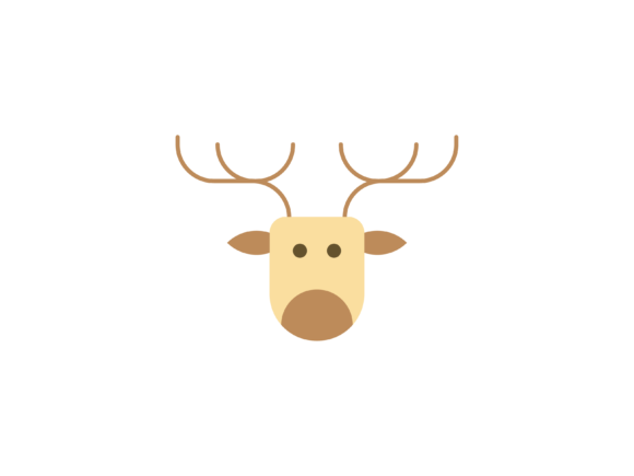 Christmas Illustration Light Brown Deer: A Versatile Graphics Asset
