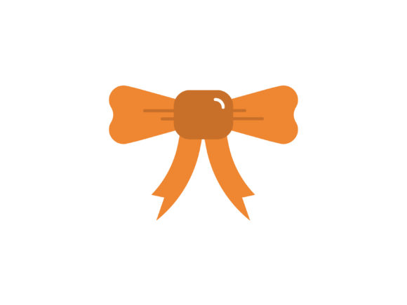 Christmas Illustration Orange Ribbon: A Versatile Graphics Asset