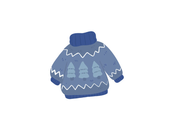 Christmas Illustration Purple Sweater: A Versatile Graphic for Crafters