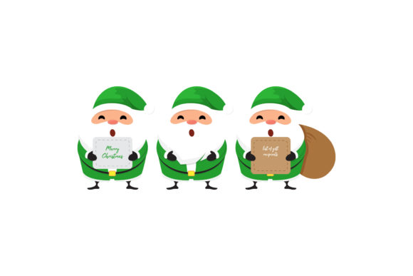 Christmas Illustration Santa Set: Perfect for Festive Graphics