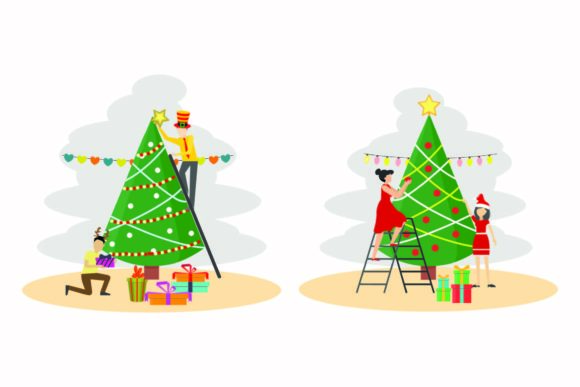Christmas Light Holiday Illustration Set: A Must-Have Graphics Bundle
