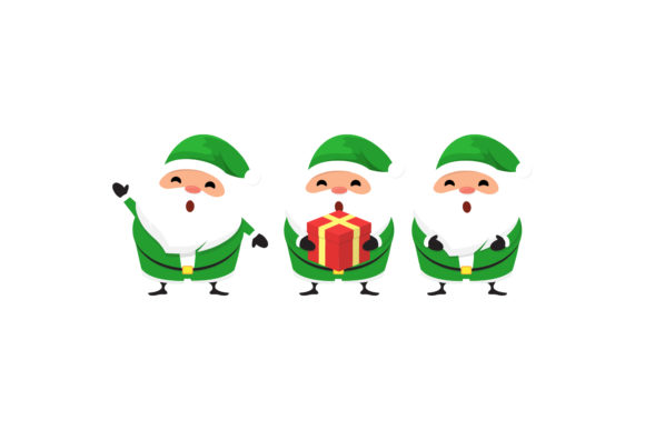Christmas Santa Character Vector Set 14: Festive Graphics for Handmade Creations