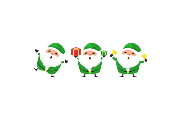 Christmas Santa Characters Vector Set: Perfect Graphics for Handmade Creations