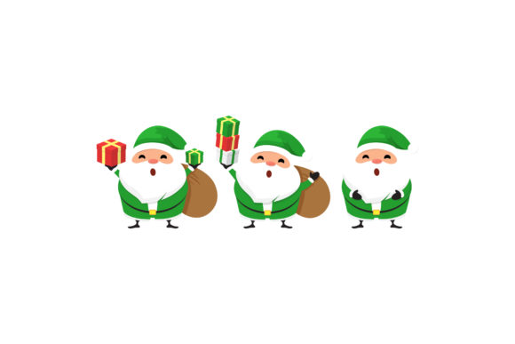 Christmas Santa Characters Vector Sets: Festive Graphics for Local Brands