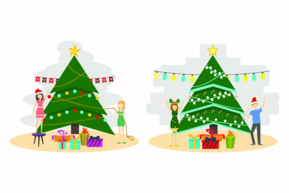 Christmas Tree Winter Decor: A Versatile Graphics Asset