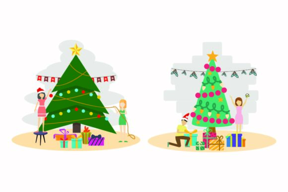 Christmas Tree Winter Fir Design Set: A Graphics Must-Have